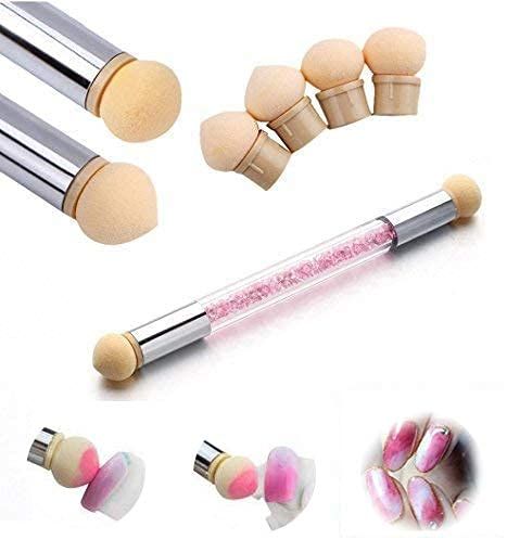 Sponge Heads Nail Pen Dual Tipped Ombre Diy Gradient Gel Color Nail Art Brush