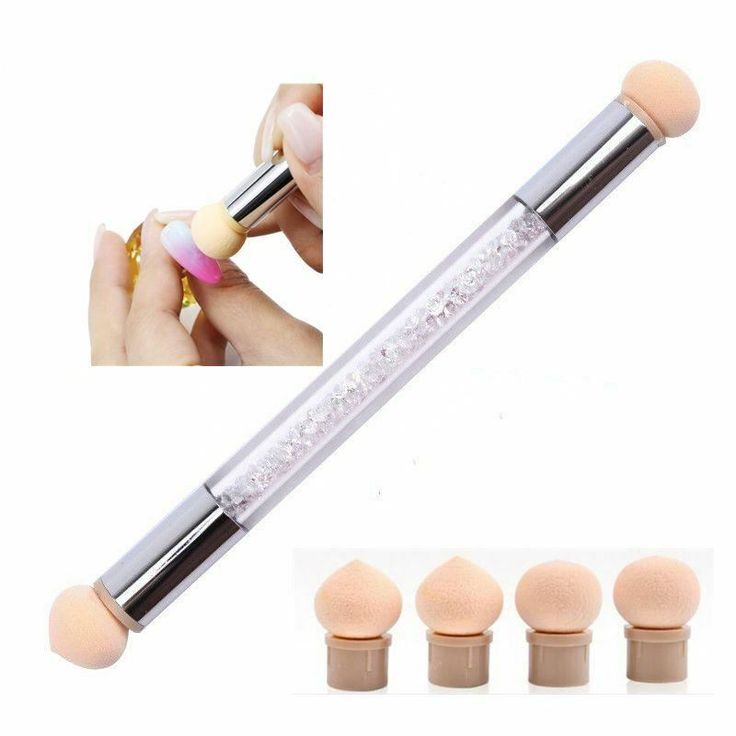 Sponge Heads Nail Pen Dual Tipped Ombre Diy Gradient Gel Color Nail Art Brush