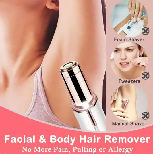 Flawless Facial Hair Remover Painless Hair Removal Portable Trimmer USB Recharge